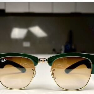Ray Ban green Club Master Sunglasses see picks with case NWOT unisex